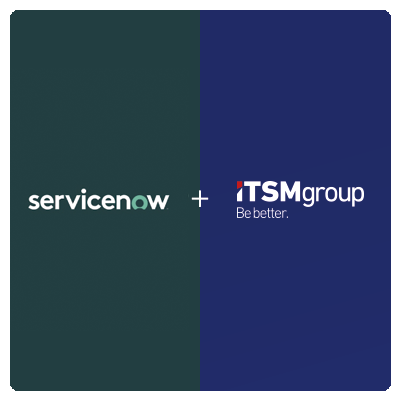 Schema der beiden Logos von ServiceNow® und iTSM Group